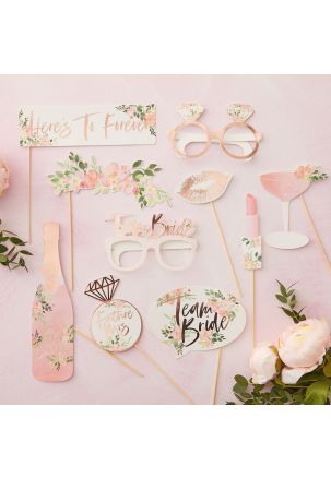 Ginger Ray FH-210 Floral Hen Photobooth Requisiten