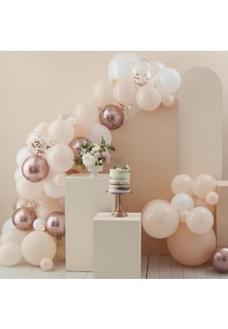 Ginger Ray BL-104 Floroal Baby Peach & Rose Gold Ballonbogen