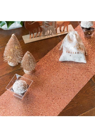 Santex Glitter Rose Gold Tischläufer
