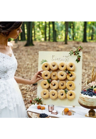 PartyDeko Hölzerne Donutwand ()