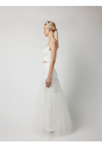 PO-PC75-150J A-Linien-Petticoat, ultraleicht – Ivory