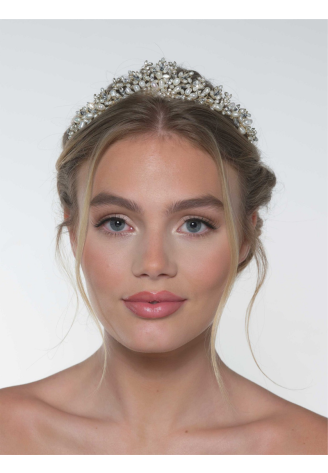 Poirier Tiara BB-285 – Gold | Strass & Süßwasserperlen ()