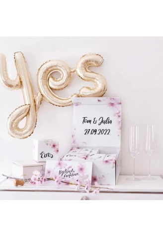 Hochzeits-Countdown-Kalender (mit Schmuck in Gold)
