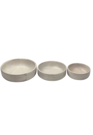 Leeff 18476 Schälchen Bente S, Set mit 3 Natur ()