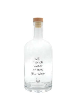 Leeff 18768 Wasserflasche Wendy – Mit Freunden schmeckt Wasser wie Wein Transparent ()