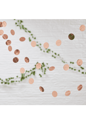 Ginger Ray BB-277 Beautiful Botanics Kreise Girlande Rose Gold ()