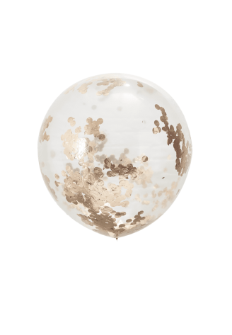 Ginger Ray BB-311 Beautiful Botanics 3 Confetti Ballons Rose Gold