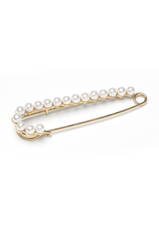 Poirier BB-920 Schleppennadel Gold mit Perlen