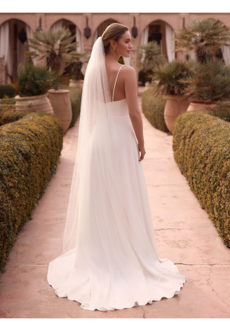 Bianco Evento S543 – Brautschleier aus Tüll, Ivory, 200 cm ()