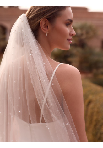 Bianco Evento S543 – Brautschleier aus Tüll, Ivory, 200 cm