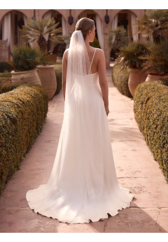 Bianco Evento S544 – Brautschleier aus weichem Tüll, Ivory, 200 cm ()