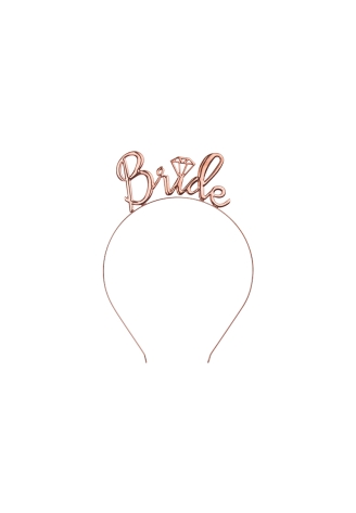 PartyDeko Haarband Braut Rose Gold