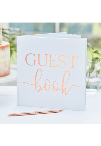 Ginger Ray BR-336 Hochzeitsgästebuch Rose Gold Foil ()