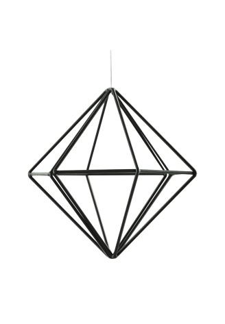 Ginger Ray BW-440 Geometrische Dekoration Schwarzem Metall - Small