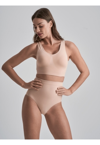 BYE BRA Soft Touch Mid Waist Brief Beigefarben ()