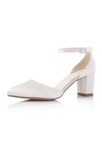 Rainbow Club Charlot Ivory Satin Brautschuhe ()