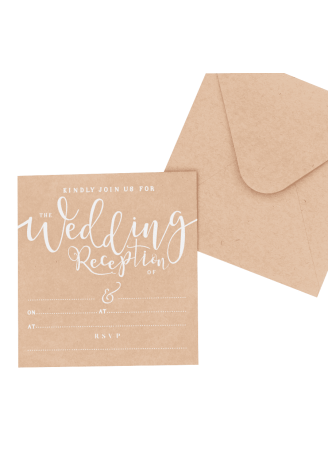 Ginger Ray CW-247 Rustic Country Kraft Wedding Reception Einladungen