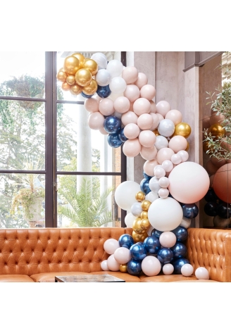 Ginger Ray BA-324 Balloon Arch Marble, Grey & Chrome Gold Ballonbogen