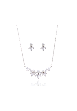 G. Westerleigh DZ0509S Brautschmuck Set Silber