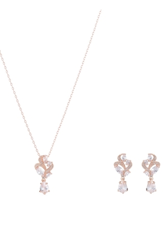 G. Westerleigh JS6445RG Brautschmuck Set Rosegold