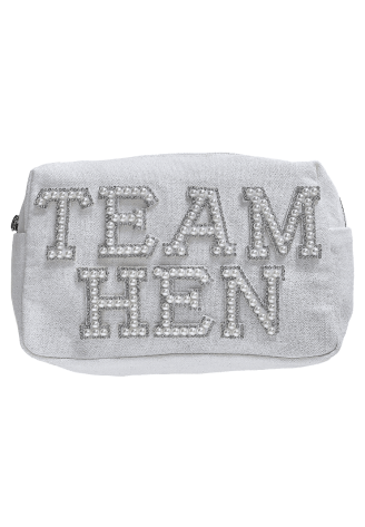 Ginger Ray HEN-122 Team Hen Schminktasche Perlen Weiß