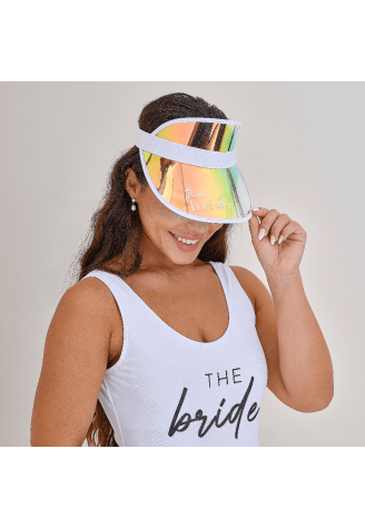 Ginger Ray HEN-149 The Bride Party-Kappe Holographisch Visier ()