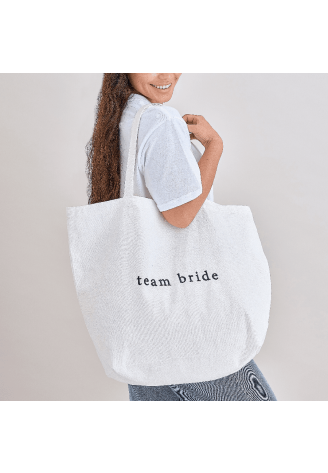 Ginger Ray HEN-159 Team Bride Tote Bag Weiß ()