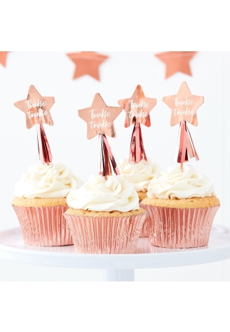 Ginger Ray TW-829 Twinkle Twinkle Cupcake-Topper