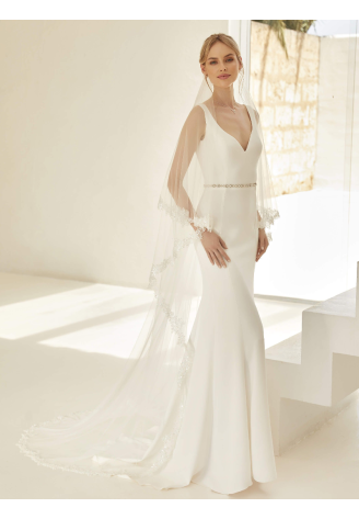 Bianco Evento S427 Schleier - 220/80 cm