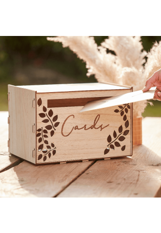 Ginger Ray PAMA-112 Hochzeitskartenbox aus Holz ()