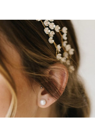 Sally Jane Bridal Mother of Pearl Earrings Gold