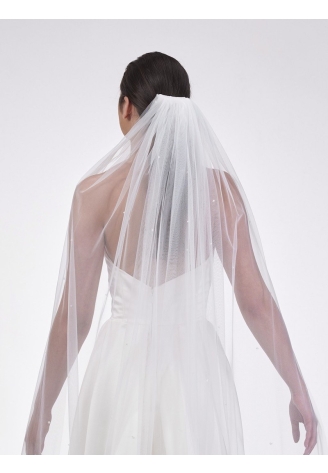 Poirier S48-210-1-Ivory Schleier - 210 cm