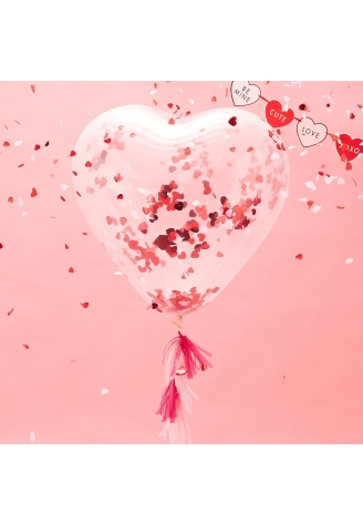 Ginger Ray VA-904 Be My Valentine Herz Konfetti Ballon