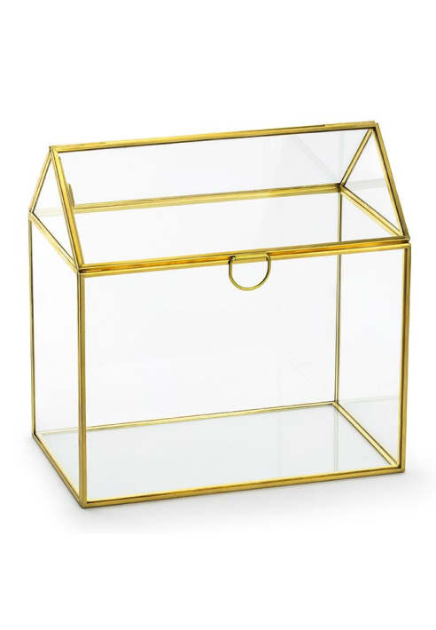 PartyDeko Glasumschlagbox gold