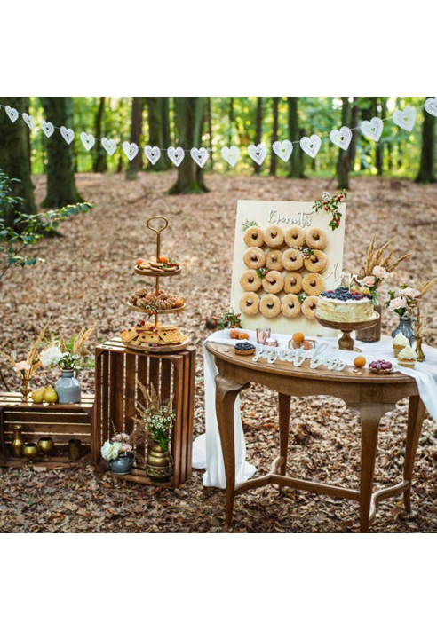 PartyDeko Hölzerne Donutwand