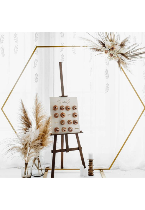 PartyDeko Gold Backdrop Frame, 2m ()