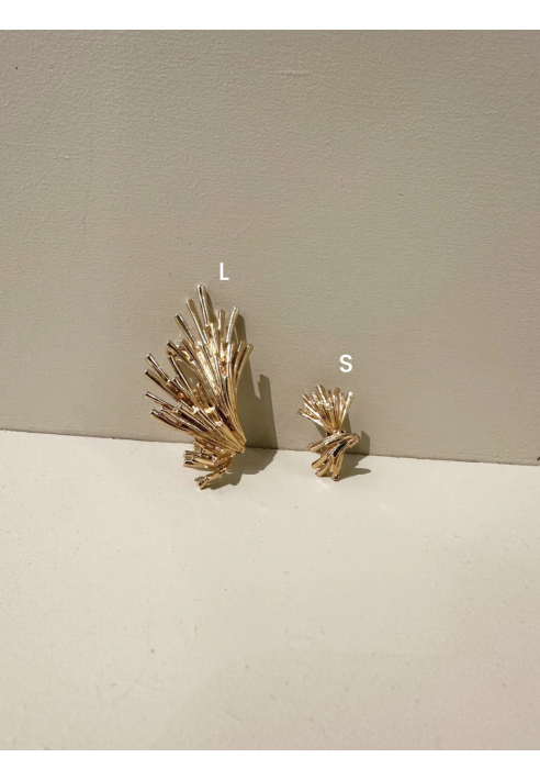 Lizeron Iris Ohrringe – asymmetrisches Paar (groß/klein) ()