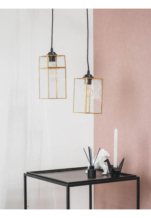 Housevitamin - Lampe - Gold - Metall/Glas - 12x20cm