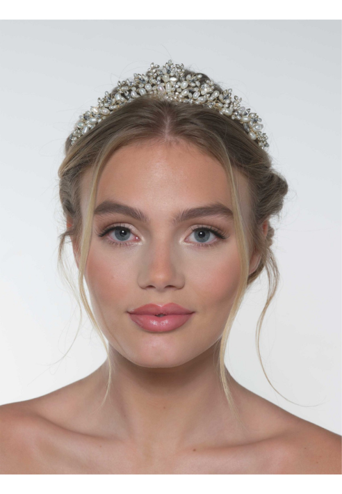 Poirier Tiara BB-285 – Gold | Strass & Süßwasserperlen ()