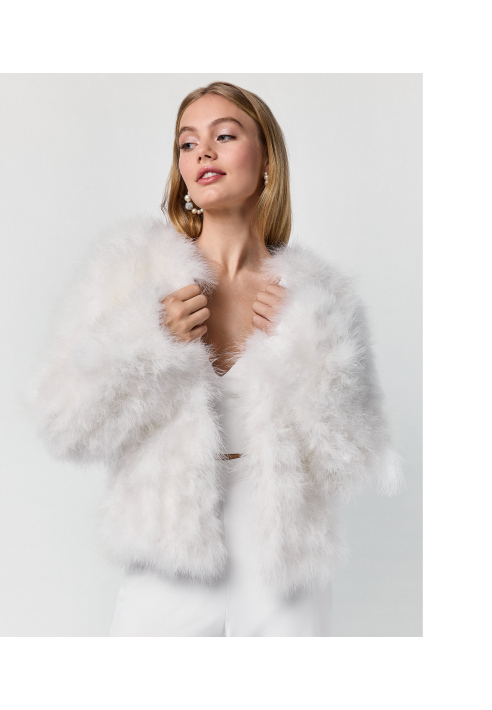 Poirier BOL-75052 Marabou Jacke gold ()