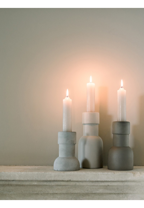 Leeff 18163 Kerzenhalter Caro M Grau