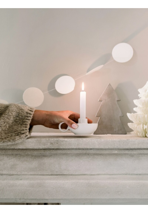 Leeff 18177 Kerzenhalter Chris Weiß