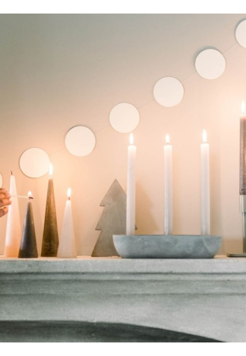 Leeff 18276 Kerzenhalter Carice L Grau