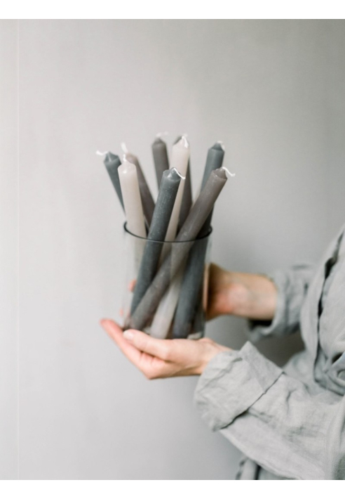 Leeff 18294 Tafelkerzen Dora Grau