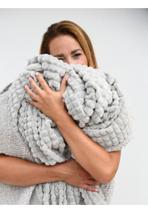 Leeff 18456 Plaid Puk Hellgrau