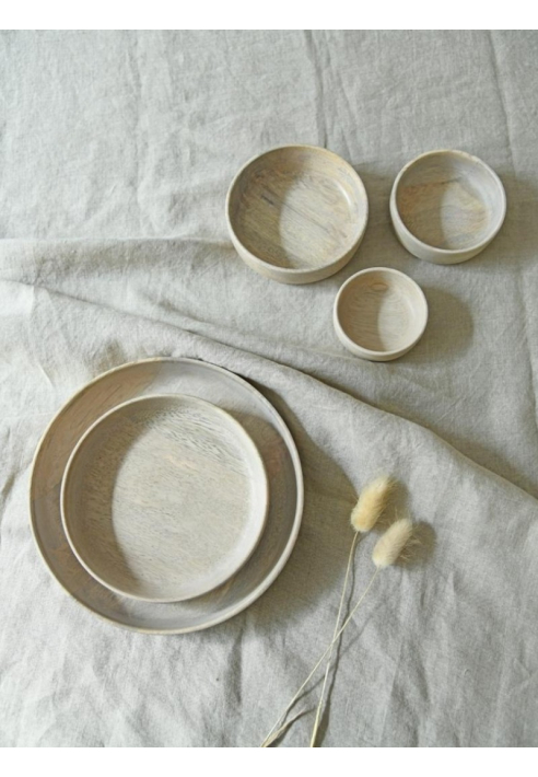 Leeff 18476 Schälchen Bente S, Set mit 3 Natur