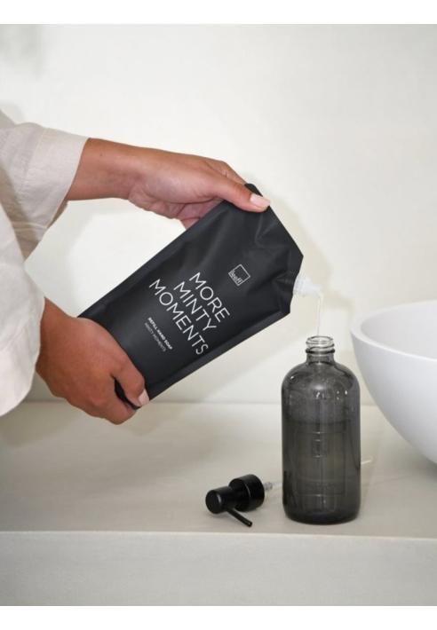 Leeff 18543 Geschenkset - Minty Moments Handseife + Nachfüllung, Schwarz