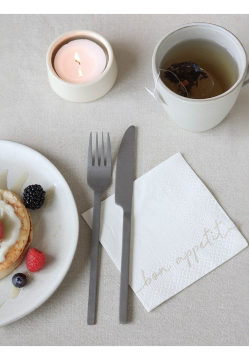 Leeff Servietten 18763 Bon Appetit Weiß