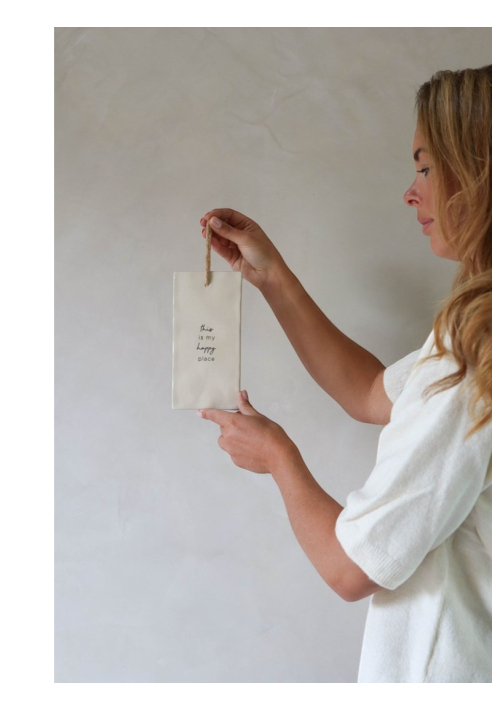 Leeff Deko-Fliese Dex Hier bin ich glücklich ()