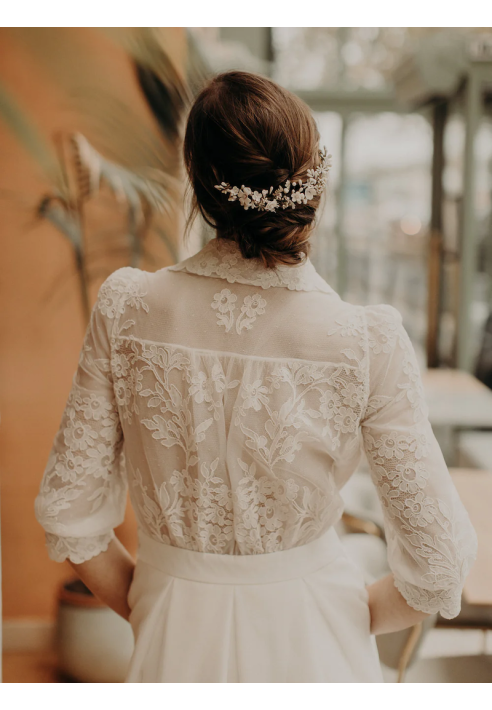 Lizeron Perrine Haarkamm Weiß ()